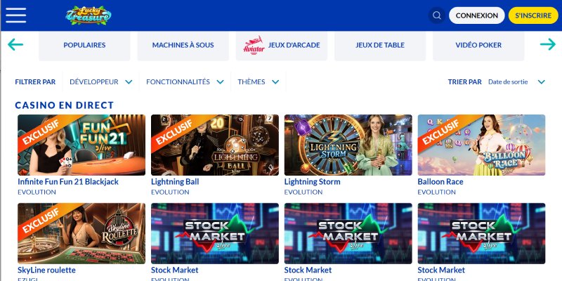 1. Lucky Treasure - le meilleur casino fiable en ligne 
