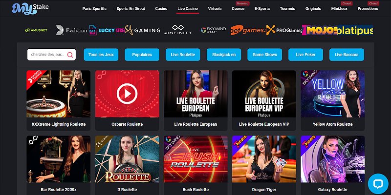 3. MyStake - un casino en ligne fiable avec bonus de 1 500 € 