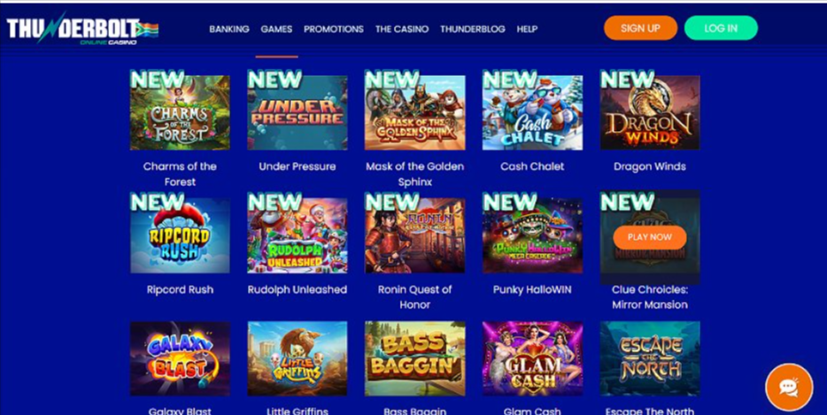 Thunderbolt – Best South Africa Online Casino for Slots